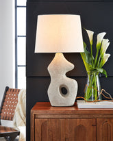 Warmstead Furniture - Ashley Furniture - Chadrich Lighting - Paper Table Lamp (Set of 2) / Antique Beige - L243664